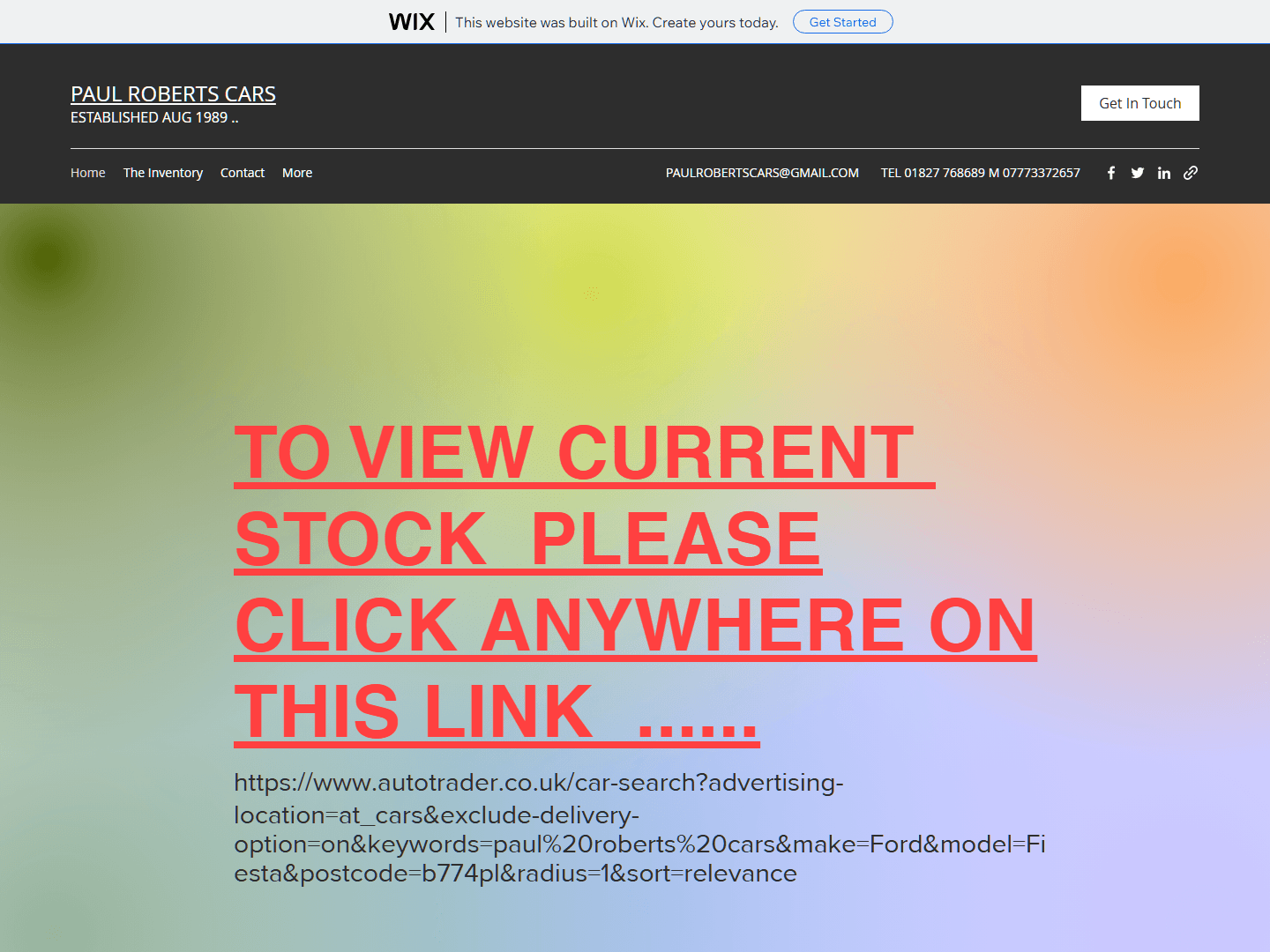 PAUL ROBERTS CARS before redesign